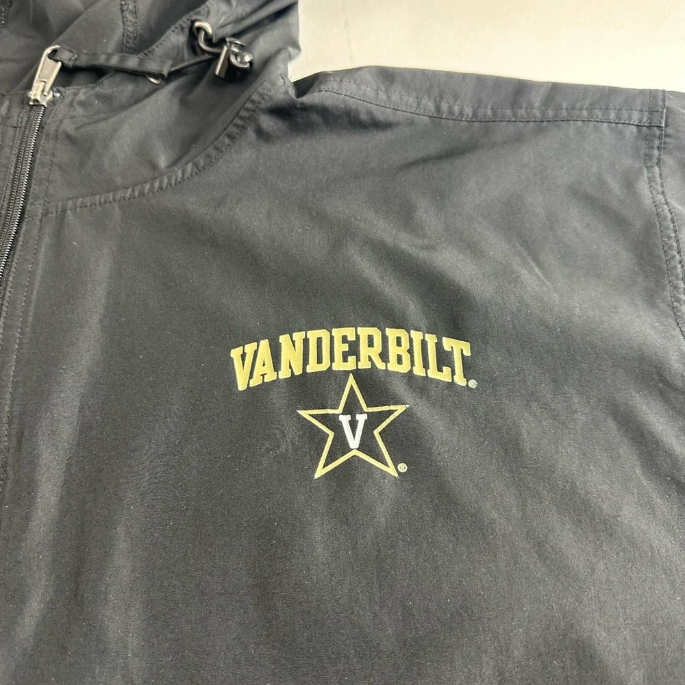 Champion Black Athleticwear Vanderbilt‎ windbreaker with hood size large